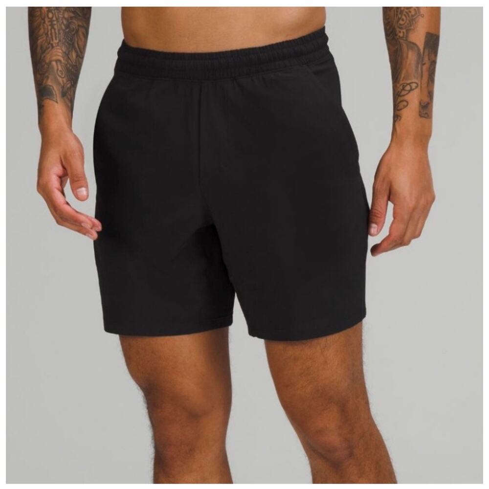 Lululemon Shorts Mens XL Black Pace Breaker Lined 7" Athletic Workout Train Gym